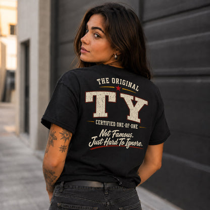 TY W65-F6-168 – Personalized Original Issue Apparel “The Original NAME Certified One-of-One"