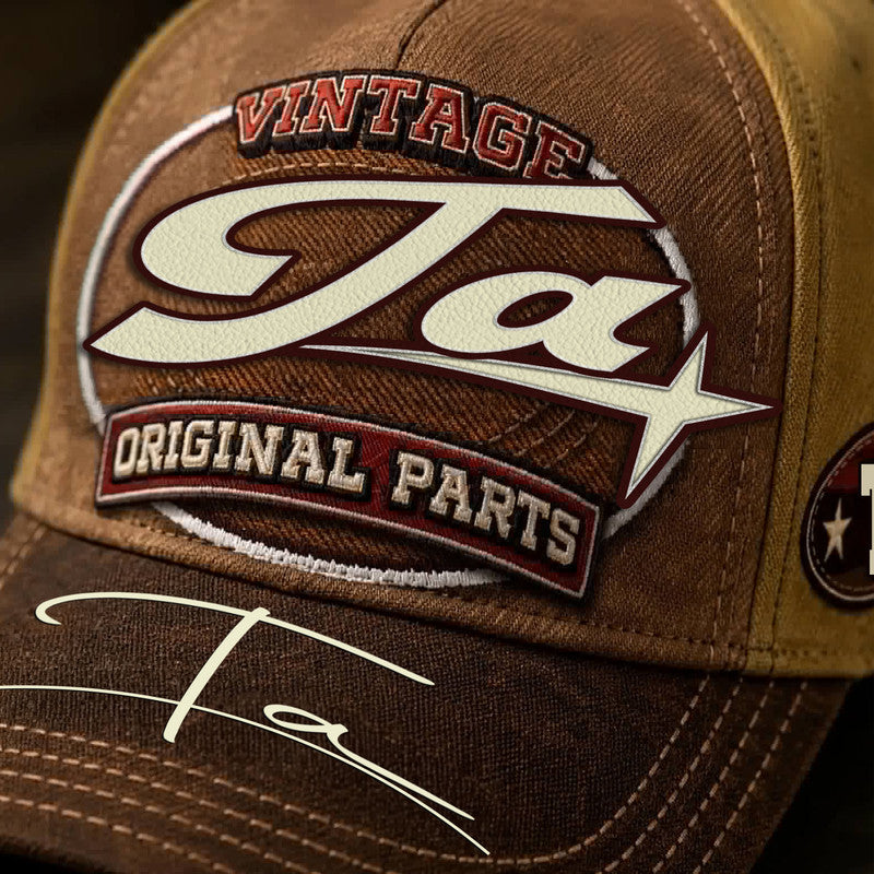 TA TC02 HH79  Personalized Name Baseball Cap, Vintage Retro Hat, Custom Gift for Him & Her