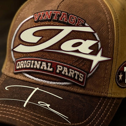 TA TC02 HH79  Personalized Name Baseball Cap, Vintage Retro Hat, Custom Gift for Him & Her