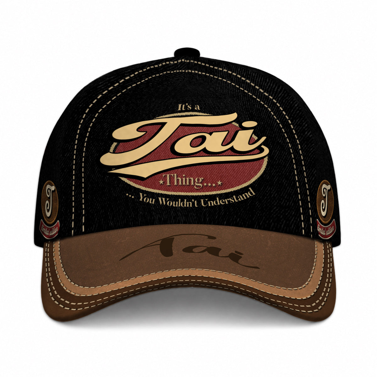 TAI  TC06 HH79 Personalized Distressed Baseball Cap, Custom Retro Trucker Hat, Statement Dad Cap