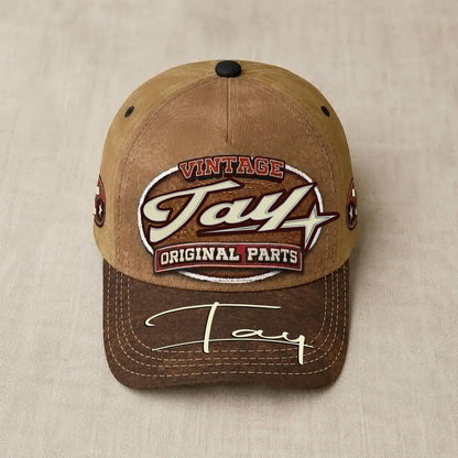 TAY TC02 HH79  Personalized Name Baseball Cap, Vintage Retro Hat, Custom Gift for Him & Her