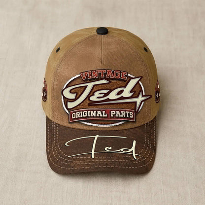 TED TC02 HH79  Personalized Name Baseball Cap, Vintage Retro Hat, Custom Gift for Him & Her