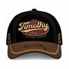 TIMOTHY  TC06 HH79 Personalized Distressed Baseball Cap, Custom Retro Trucker Hat, Statement Dad Cap