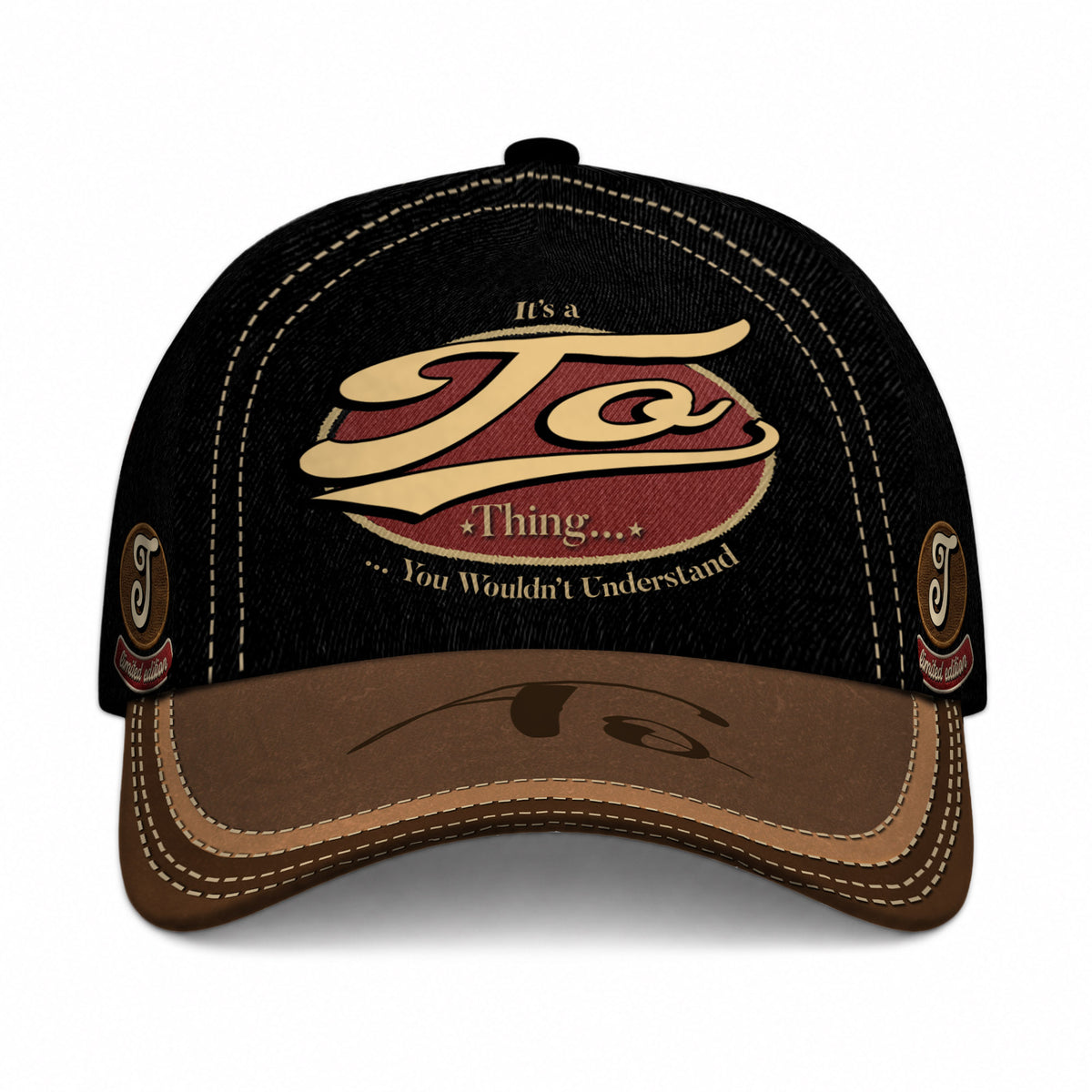 TO  TC06 HH79 Personalized Distressed Baseball Cap, Custom Retro Trucker Hat, Statement Dad Cap