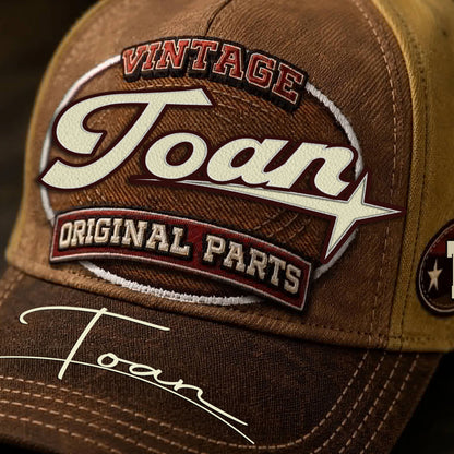 TOAN TC02 HH79  Personalized Name Baseball Cap, Vintage Retro Hat, Custom Gift for Him & Her