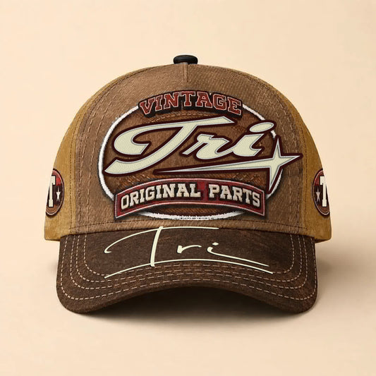 TRI TC02 HH79  Personalized Name Baseball Cap, Vintage Retro Hat, Custom Gift for Him & Her