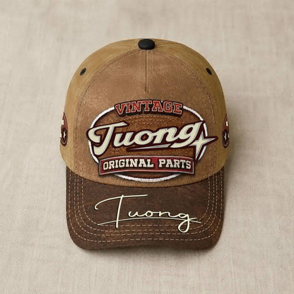 TUONG TC02 HH79  Personalized Name Baseball Cap, Vintage Retro Hat, Custom Gift for Him & Her