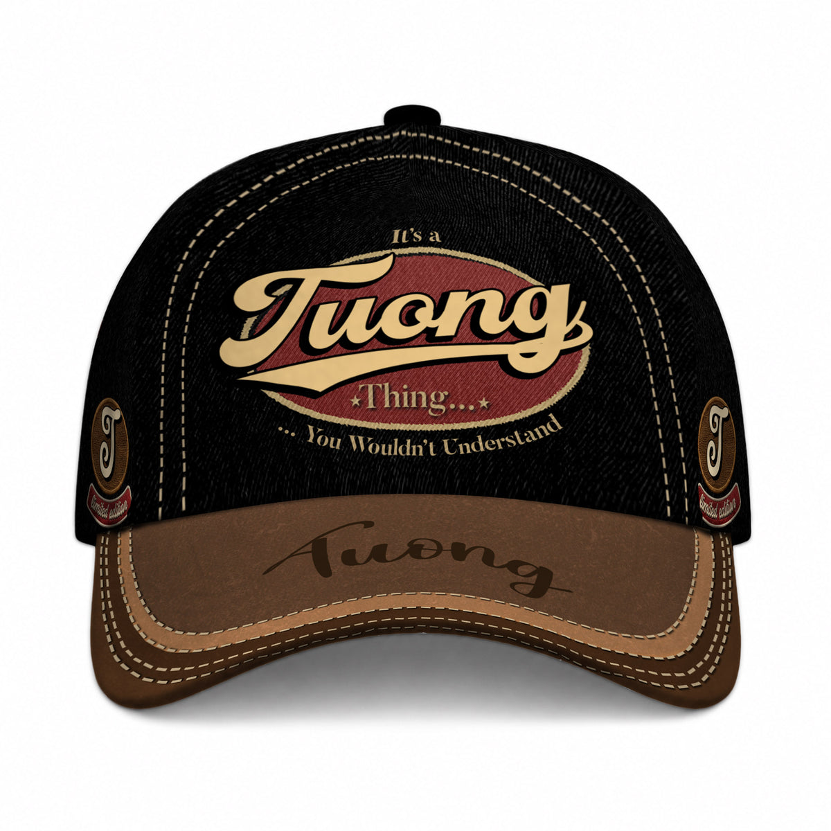 TUONG  TC06 HH79 Personalized Distressed Baseball Cap, Custom Retro Trucker Hat, Statement Dad Cap