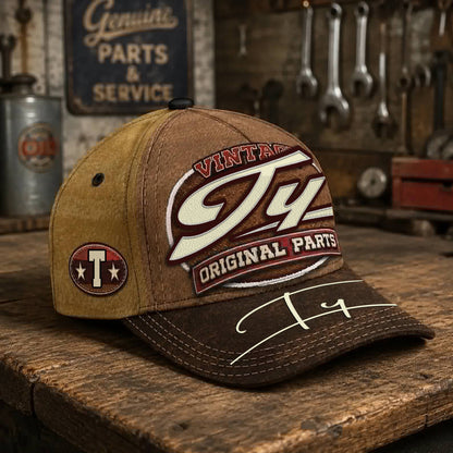 TY TC02 HH79  Personalized Name Baseball Cap, Vintage Retro Hat, Custom Gift for Him & Her