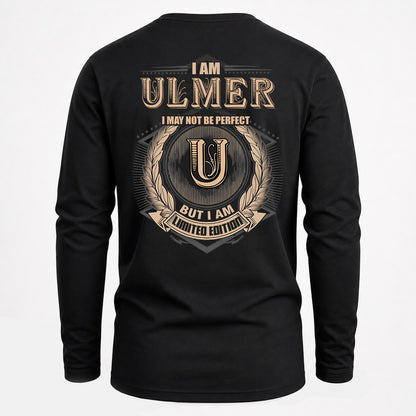 ULMER 2K-101–Personalized Name Quote Apparel “I Am NAME May Not Be Perfect But I Am Limited Edition”