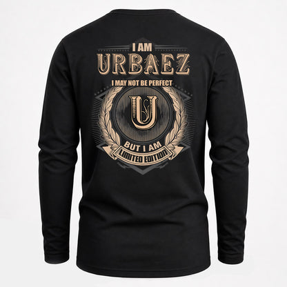 URBAEZ 2K-101–Personalized Name Quote Apparel “I Am NAME May Not Be Perfect But I Am Limited Edition”