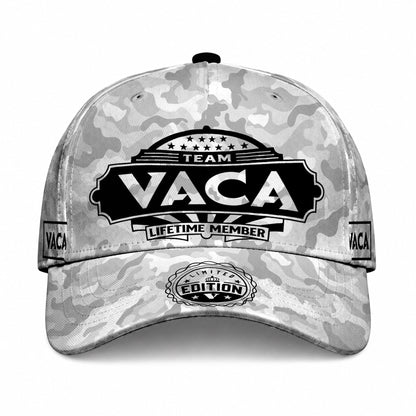 VACA TC01 HH79 Team Your Name Hat, Personalized Camo Baseball Cap, Custom Family Gift, Gift for Him Her