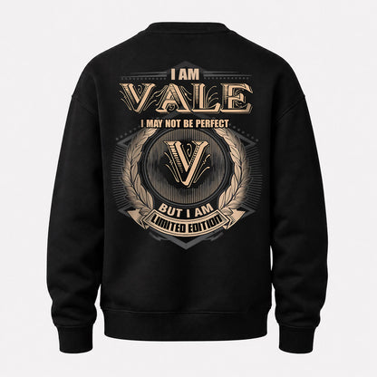VALE 2K-101–Personalized Name Quote Apparel “I Am NAME May Not Be Perfect But I Am Limited Edition”