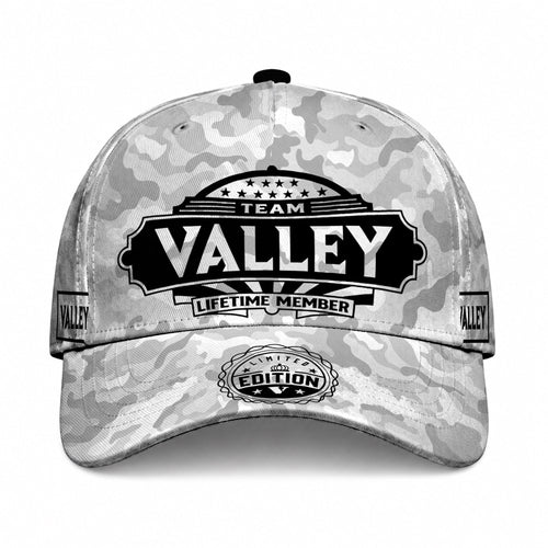 VALLEY TC01 HH79 Team Your Name Hat, Personalized Camo Baseball Cap, Custom Family Gift, Gift for Him Her