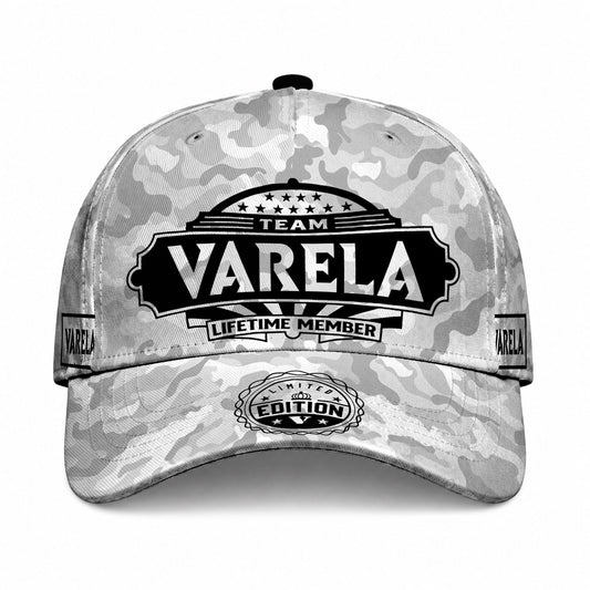VARELA TC01 HH79 Team Your Name Hat, Personalized Camo Baseball Cap, Custom Family Gift, Gift for Him Her