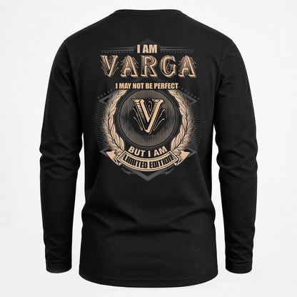 VARGA 2K-101–Personalized Name Quote Apparel “I Am NAME May Not Be Perfect But I Am Limited Edition”