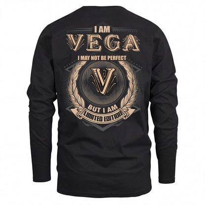 VEGA 2K-101–Personalized Name Quote Apparel “I Am NAME May Not Be Perfect But I Am Limited Edition”