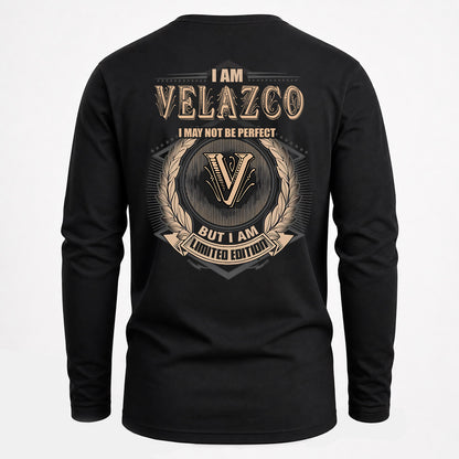 VELAZCO 2K-101–Personalized Name Quote Apparel “I Am NAME May Not Be Perfect But I Am Limited Edition”
