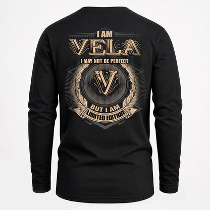 VELA 2K-101–Personalized Name Quote Apparel “I Am NAME May Not Be Perfect But I Am Limited Edition”