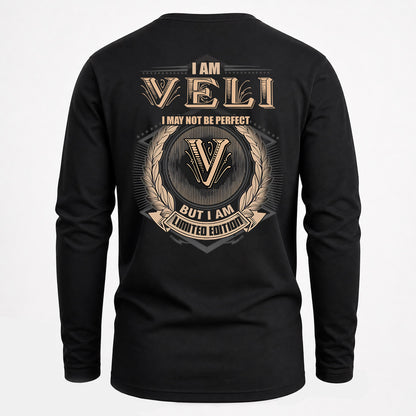 VELI 2K-101–Personalized Name Quote Apparel “I Am NAME May Not Be Perfect But I Am Limited Edition”