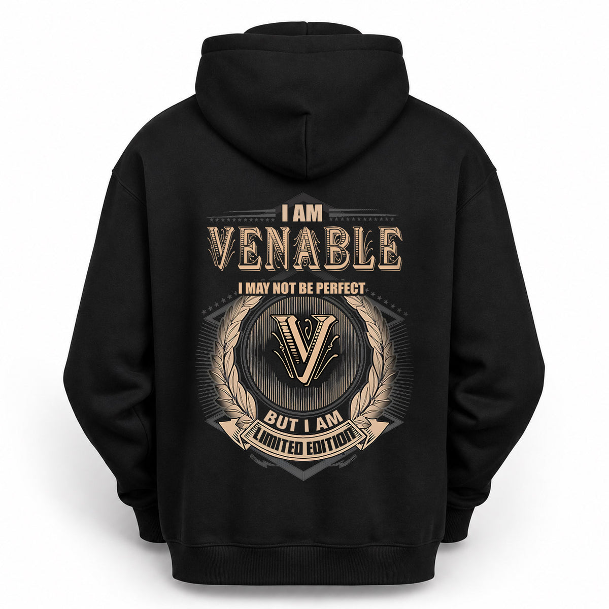VENABLE 2K-101–Personalized Name Quote Apparel “I Am NAME May Not Be Perfect But I Am Limited Edition”