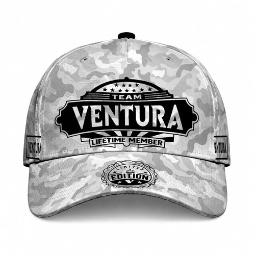 VENTURA TC01 HH79 Team Your Name Hat, Personalized Camo Baseball Cap, Custom Family Gift, Gift for Him Her