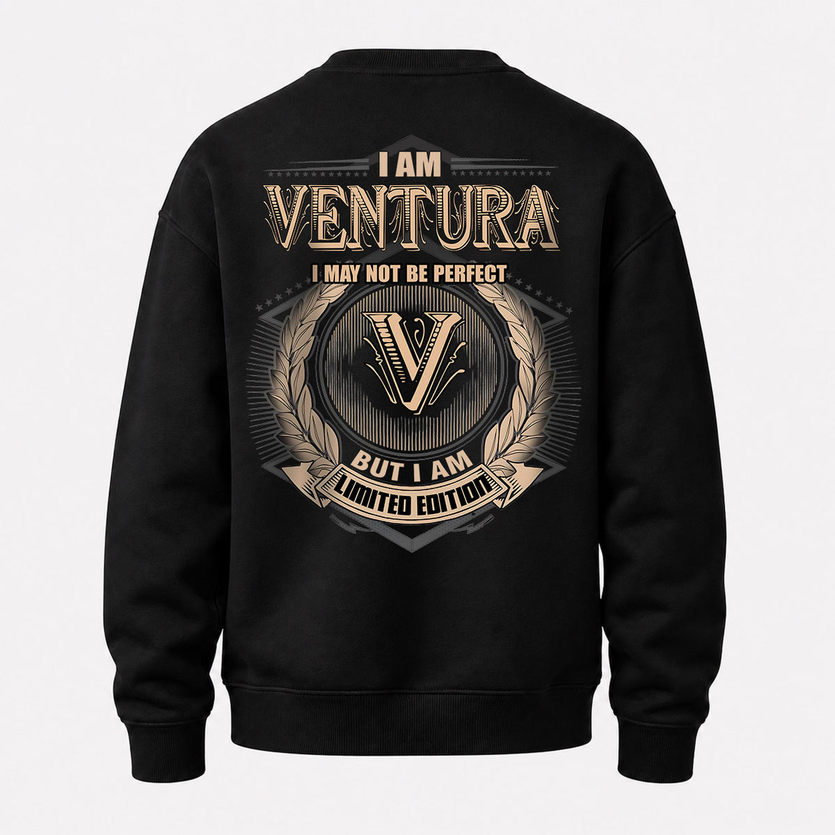 VENTURA 2K-101–Personalized Name Quote Apparel “I Am NAME May Not Be Perfect But I Am Limited Edition”