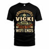 VICKI TT898-K6-229 – Personalized Funny Camping Quote Apparel “The Adventure Begins When The WiFi Ends”