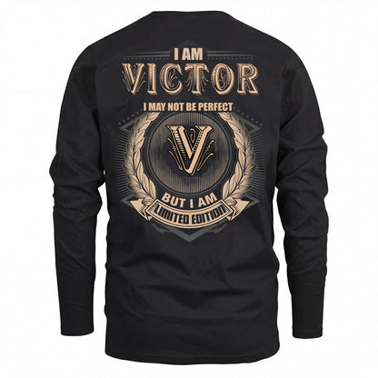 VICTOR 2K-101–Personalized Name Quote Apparel “I Am NAME May Not Be Perfect But I Am Limited Edition”