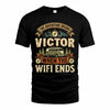 VICTOR TT898-K6-229 – Personalized Funny Camping Quote Apparel “The Adventure Begins When The WiFi Ends”