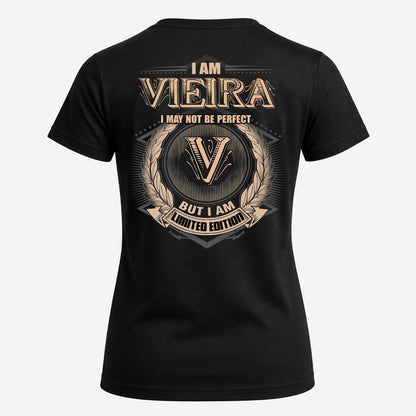 VIEIRA 2K-101–Personalized Name Quote Apparel “I Am NAME May Not Be Perfect But I Am Limited Edition”