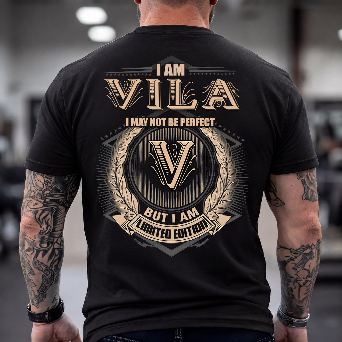 VILA 2K-101–Personalized Name Quote Apparel “I Am NAME May Not Be Perfect But I Am Limited Edition”