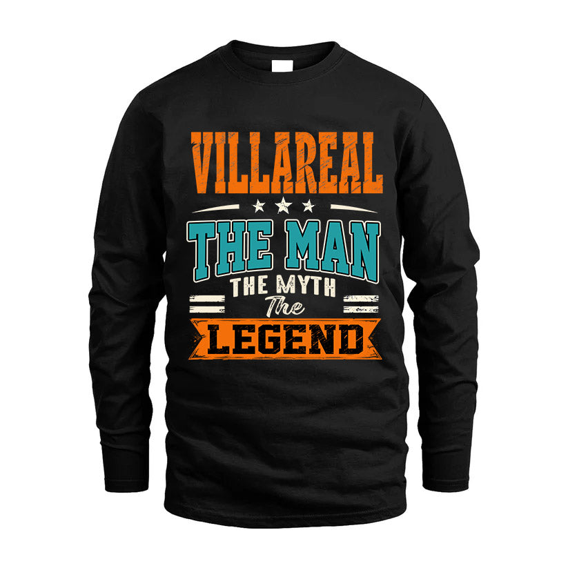VILLAREAL HH F007 The Man The Myth The Legend Personalized Shirt – Gift for Men