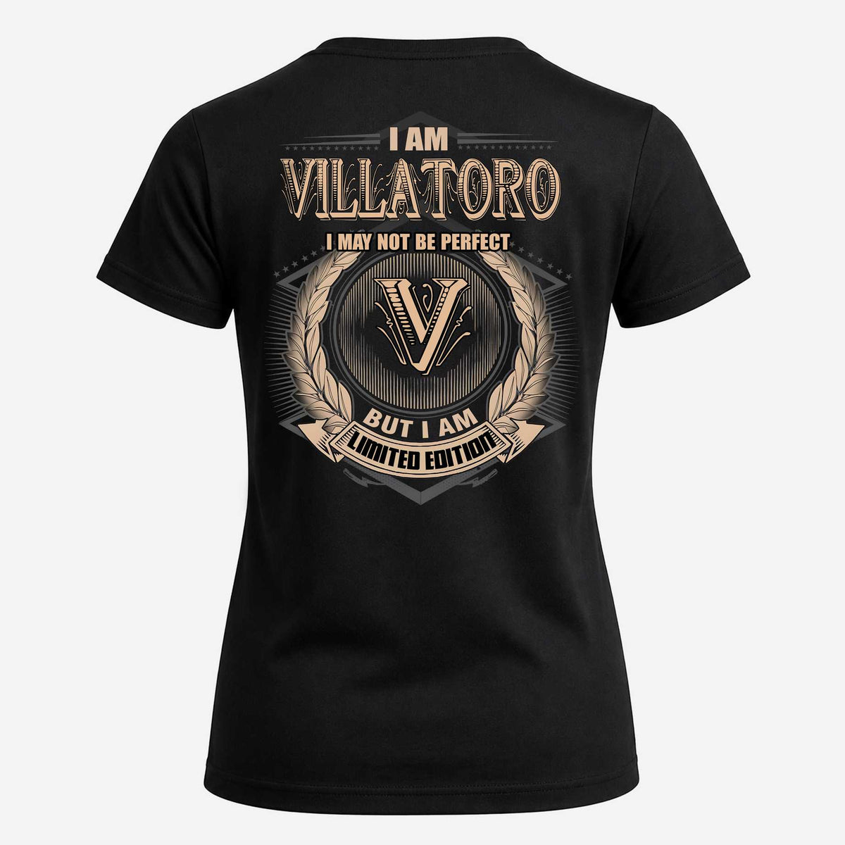 VILLATORO 2K-101–Personalized Name Quote Apparel “I Am NAME May Not Be Perfect But I Am Limited Edition”