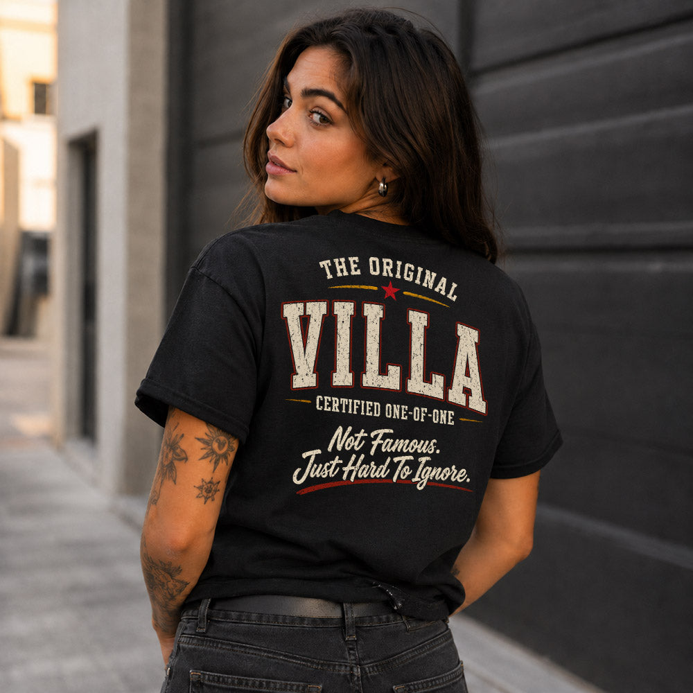 VILLA W65-F6-168 – Personalized Original Issue Apparel “The Original NAME Certified One-of-One"
