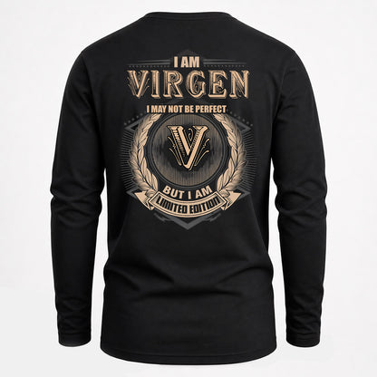 VIRGEN 2K-101–Personalized Name Quote Apparel “I Am NAME May Not Be Perfect But I Am Limited Edition”