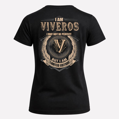 VIVEROS 2K-101–Personalized Name Quote Apparel “I Am NAME May Not Be Perfect But I Am Limited Edition”