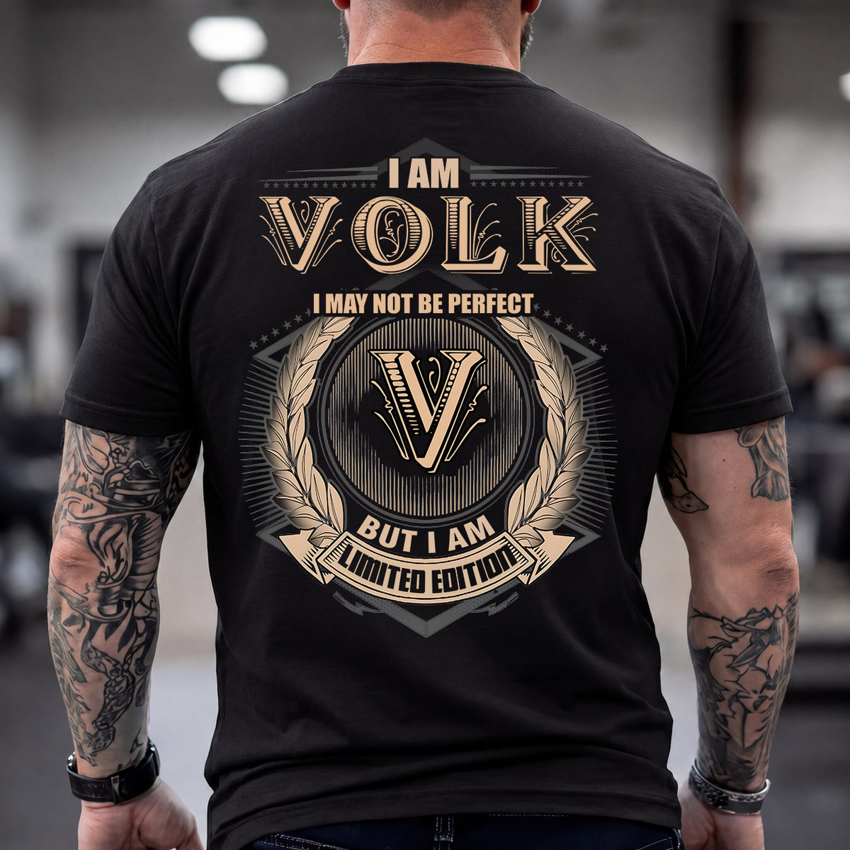 VOLK 2K-101–Personalized Name Quote Apparel “I Am NAME May Not Be Perfect But I Am Limited Edition”