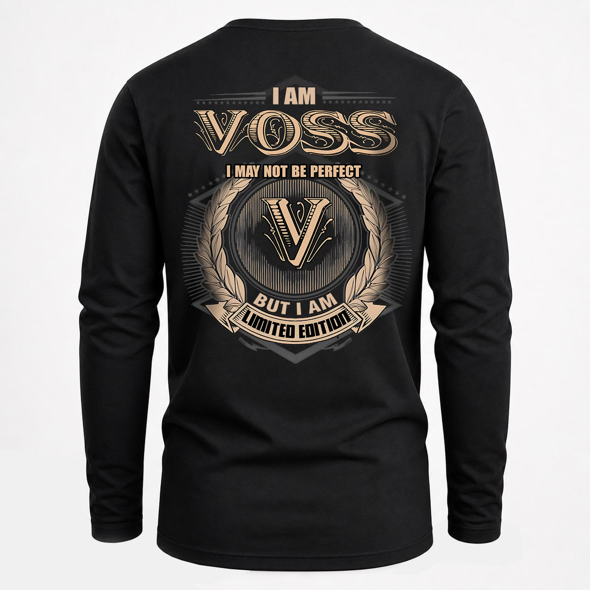 VOSS 2K-101–Personalized Name Quote Apparel “I Am NAME May Not Be Perfect But I Am Limited Edition”