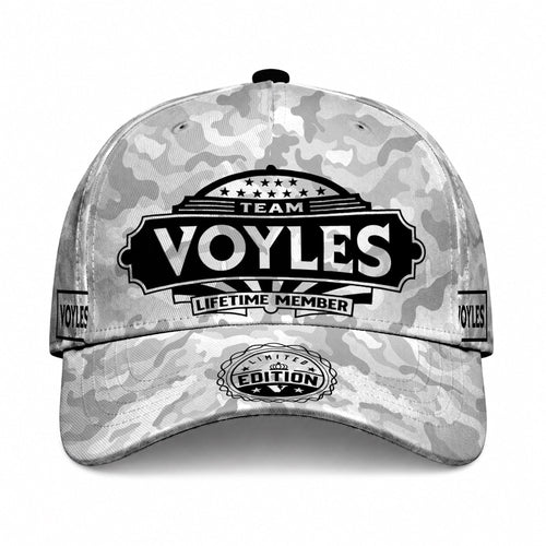 VOYLES TC01 HH79 Team Your Name Hat, Personalized Camo Baseball Cap, Custom Family Gift, Gift for Him Her