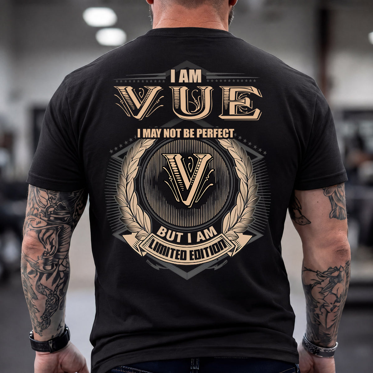 VUE 2K-101–Personalized Name Quote Apparel “I Am NAME May Not Be Perfect But I Am Limited Edition”