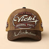 VICKI TC02 HH79  Personalized Name Baseball Cap, Vintage Retro Hat, Custom Gift for Him & Her
