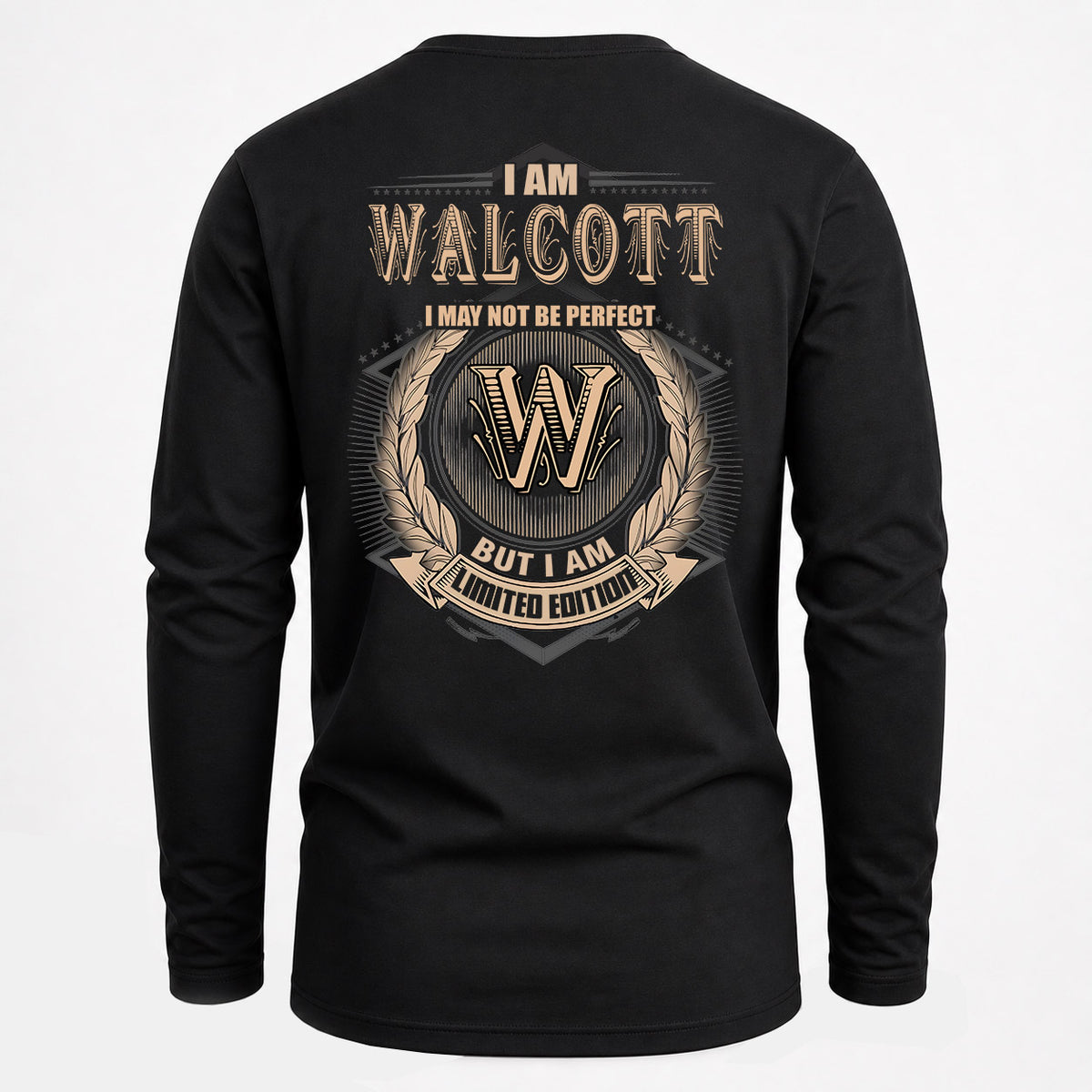 WALCOTT 2K-101–Personalized Name Quote Apparel “I Am NAME May Not Be Perfect But I Am Limited Edition”