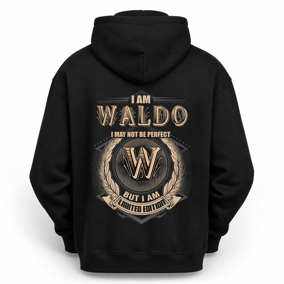 WALDO 2K-101–Personalized Name Quote Apparel “I Am NAME May Not Be Perfect But I Am Limited Edition”