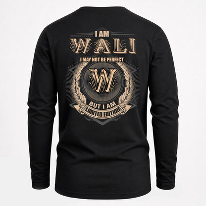 WALI 2K-101–Personalized Name Quote Apparel “I Am NAME May Not Be Perfect But I Am Limited Edition”