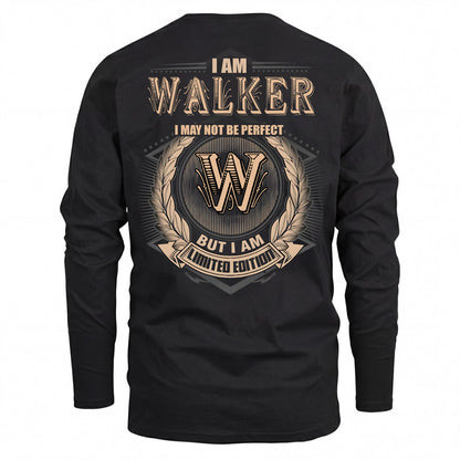 WALKER 2K-101–Personalized Name Quote Apparel “I Am NAME May Not Be Perfect But I Am Limited Edition”