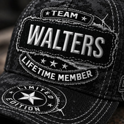 WALTERS TC03 HH79  Personalized Black Camo Baseball Cap, Custom Name Family Hat