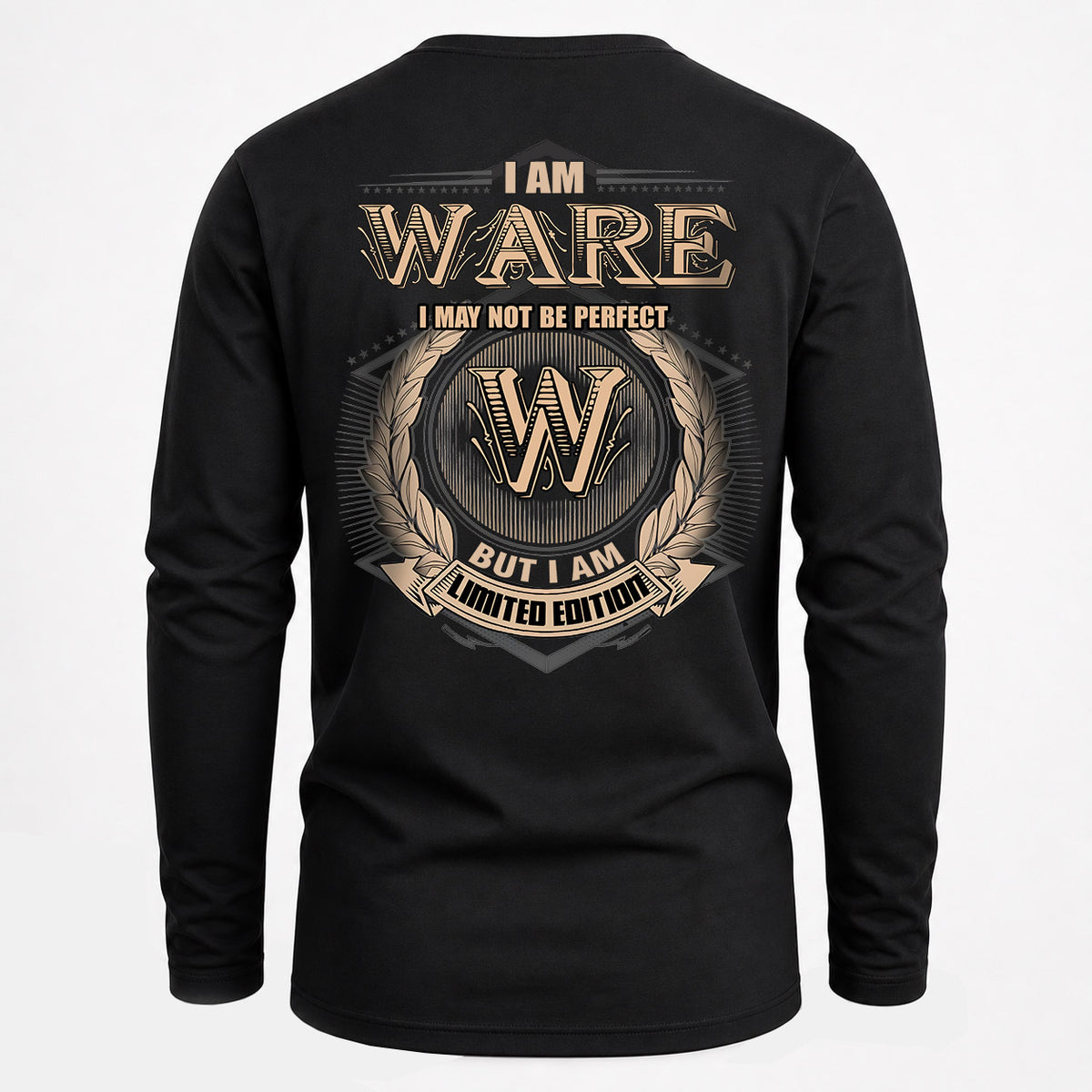 WARE 2K-101–Personalized Name Quote Apparel “I Am NAME May Not Be Perfect But I Am Limited Edition”