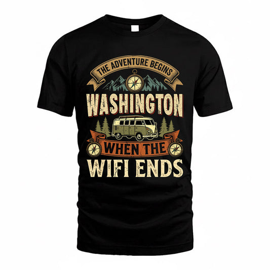 WASHINGTON TT898-K6-229 – Personalized Funny Camping Quote Apparel “The Adventure Begins When The WiFi Ends”