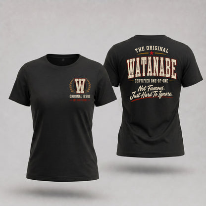 WATANABE W65-F6-168 – Personalized Original Issue Apparel “The Original NAME Certified One-of-One"